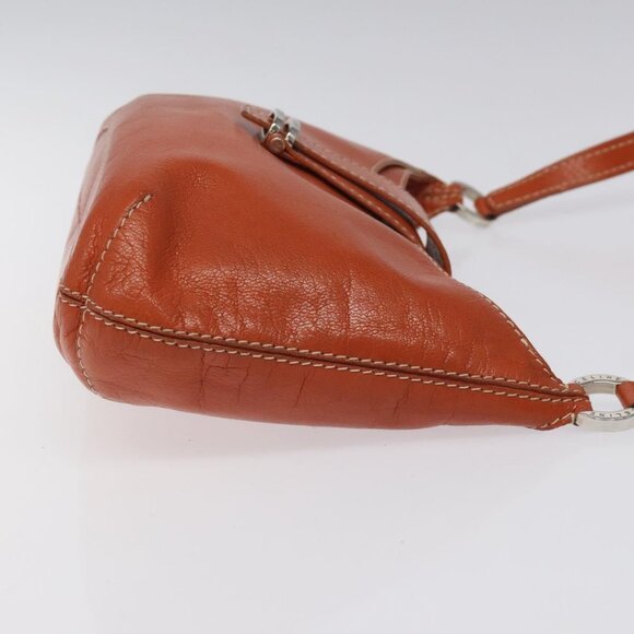 CELINE Shoulder Bag Leather Orange Auth EC246 - Picture 5 of 16